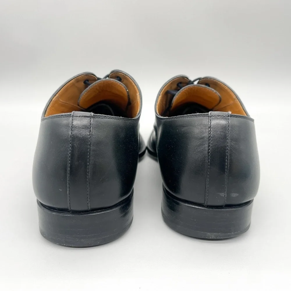 Magnanni Mens 10M Vista Cap Toe Oxford Black Leather Dress Shoes Derby Office